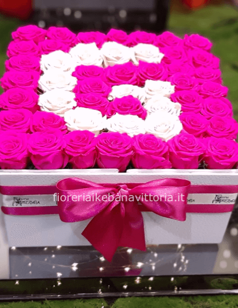 Rose  stabilizzate in scatola