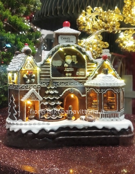 Diorama casetta marzapane con babbo natale